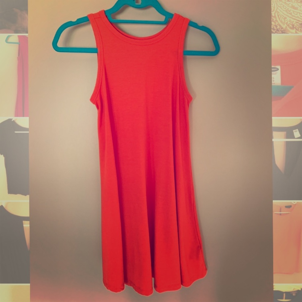 Old Navy Orange Sleeveless Swing Dress